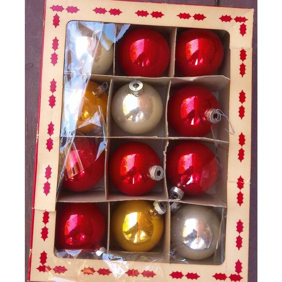 Vintage Shiny Brite Other Assorted Glass Ornaments Set of 12 READ - Picture 1 of 13